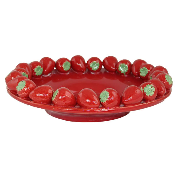 222388 - jordgubbar - jordgubbe - fat - sommar - servering - present - keramik - grön - röd