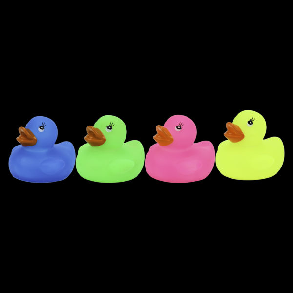 Gummianka - självlysande gummianka - minianka - rubberduck - Glow in the dark - pipande anka - Squeaking duck - Neonfärgad gummianka - rolig present