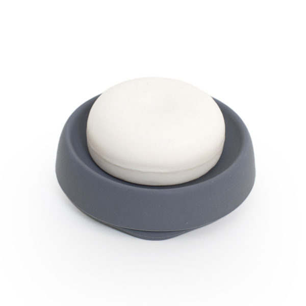 263168 - Mjukt Tvålfat med dold avrinningspip Soap Saver Flow PLUS - Round Grafitgrå - Silikon
