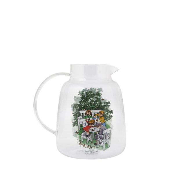 416106 - 416104 - 416105 - lotta på bråkmakargatan - astrid lindgren - gunga - mugg - kopp - glas - sommar - mjölk - saft - fika - present - doppresent - gåva - servering - namngivningskalas - födelsedag - kanna - bricka - jordgubbar - kakor - fika