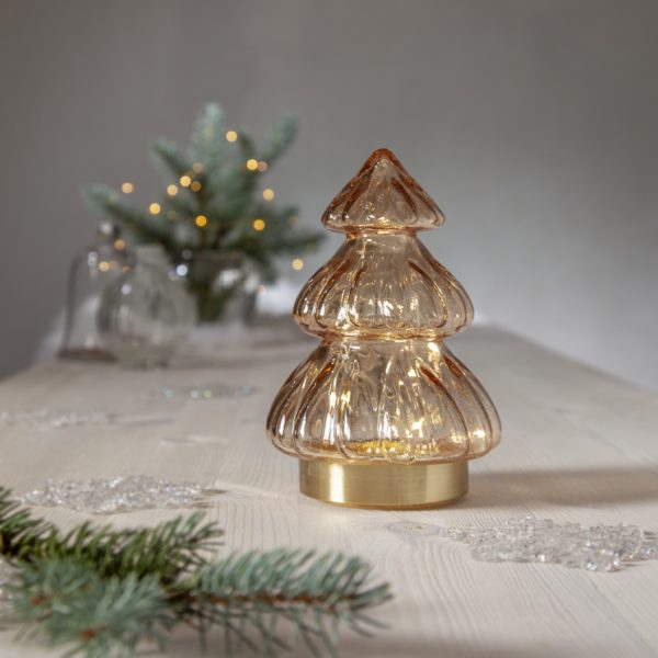 460-33 - 460-34 - 460-35 - Julgran - glas - lykta - beige - grön - rosa - juldekoration - beslyning - present - julklapp - Star trading - Kamixa.se