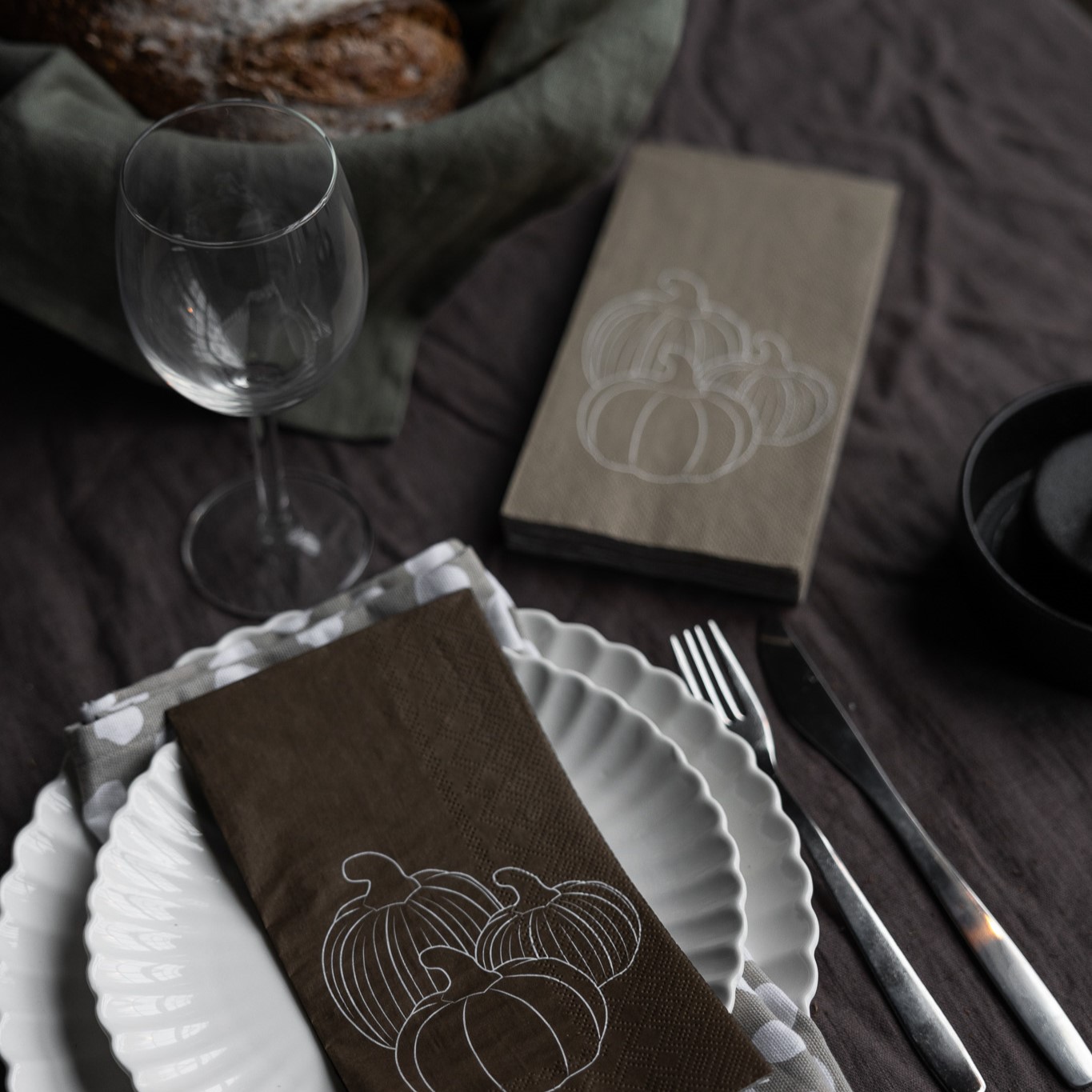 517120 - pumpor -servett - servering - Storefactoty - halloween - pumpa