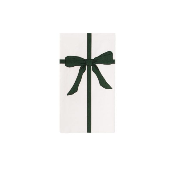 Servett - Rosett - Vit/grön – Storefactory - Mått: 11 x 2 x 21 cm - Vikt: 0,04