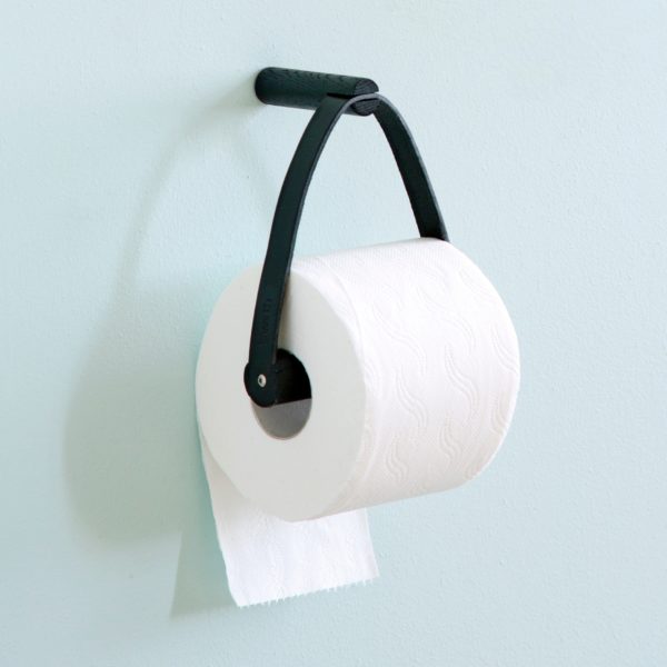 EK-TPH064 - toalettpappershållare - ek - läder - natur - badrummet -badrumsförvaring