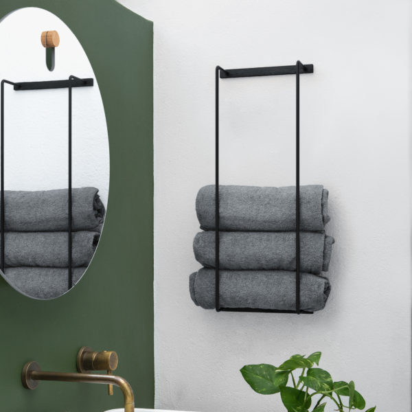 handdukshållare - ekta living accessories - metall - ek - badrummet