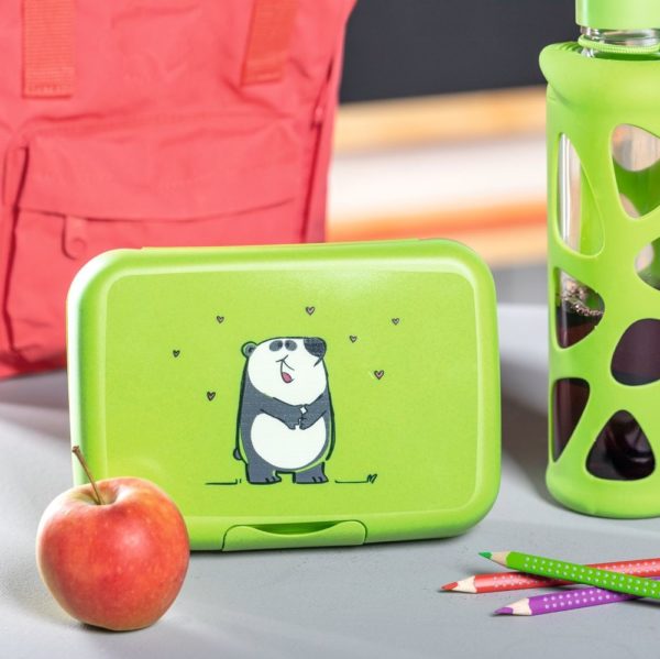 lunchlåda - grön - panda - matlåda - barn