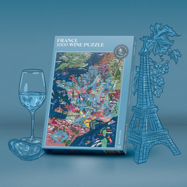 Pussel - Sällskapsaktivitet - hjärngympa - Frankrike - Vinpussel - 1000 bitar - Storlek 48 x 68 cm