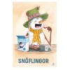 110JUL - Snöflingor - julkort - kamixa.se - bokstavligt målat - julafton - snögubbe - frukost - rolig - söt - gåva - papper