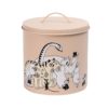 4702-210-03 - beige - plåtburk - hundmat - kattmat - 21cm - lock - djur - hund - katt