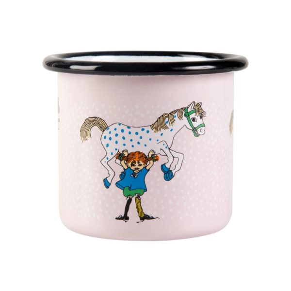 1404-015-01 Muurla Pippi and The Horse enamel mug - 1,5dl