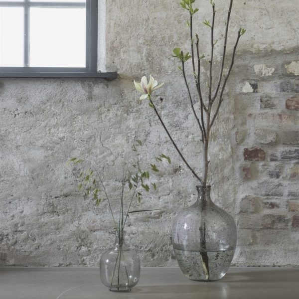 104139 - 104140 - Vas - pebble - stor - liten - klarglas - glas - inredning - blommor - grenar - ljus