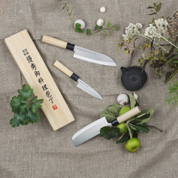 SHG107W - SVK001- knivar - knivset - present - perfekt present - gåva - 3 stycken - brödkniv