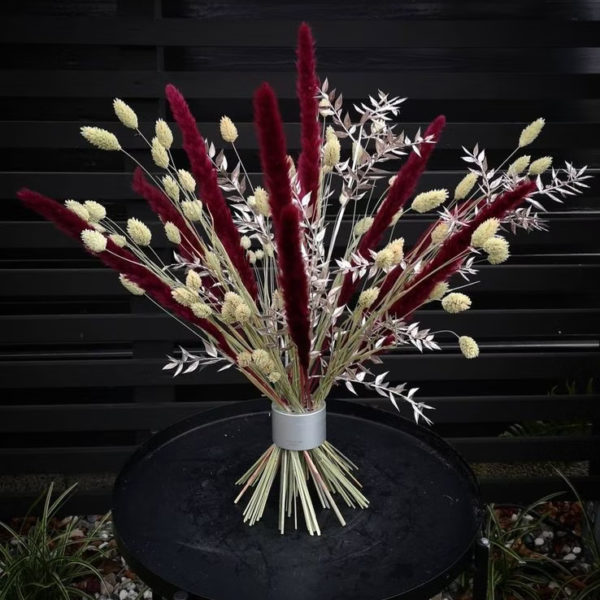 hanataba - 4pearlysilver - blommor - blombukett - buketthållare - blomsterarrangemang - spiraleffekt - pearlysilver - silver