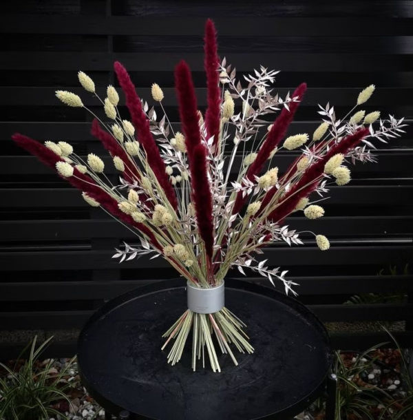 hanataba - 4pearlysilver - blommor - blombukett - buketthållare - blomsterarrangemang - spiraleffekt - pearlysilver - silver