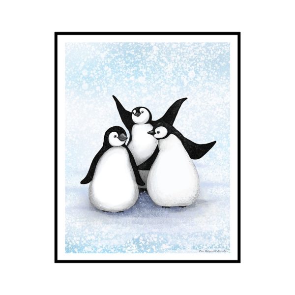 PO1150 - Penguins - 40x50 - Poster - OrginellaOrginal - inredning - vägg - konst - målat - design - klimatsmart - konstnär - kamixa.se - närproducerat