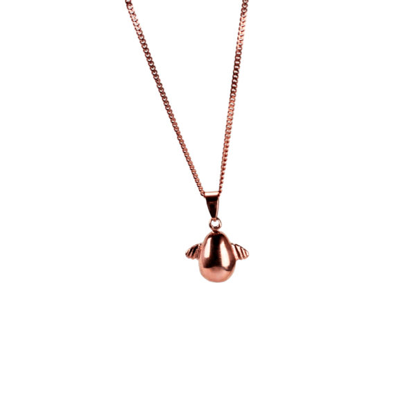 coal smycken - halsband - accessoarer - roseguld - stål - vingar - smycken