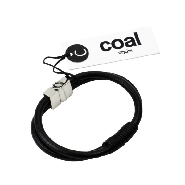 A1102042 - coal smycken - armband - läder - stål - smycken - accessoar