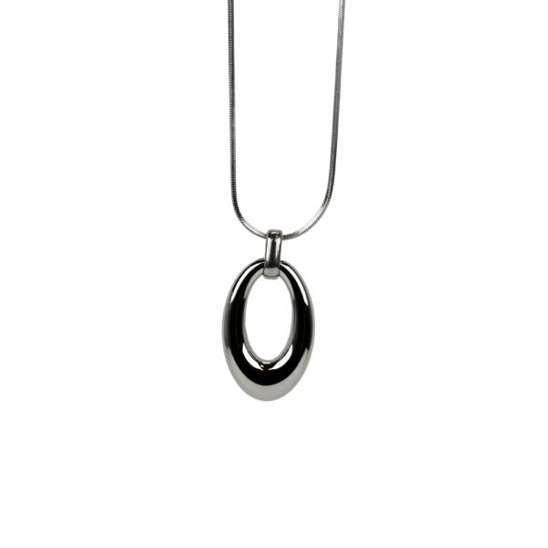 H1101136 - doris - coal smycken - halsband - stål - silver - smycken