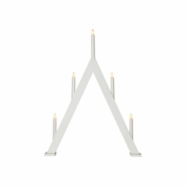 Adventsljusstake Albo - Vit - 40 cm