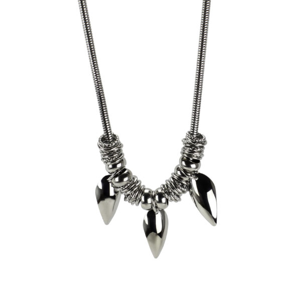coal smycken - halsband - accessoar - stål - silver