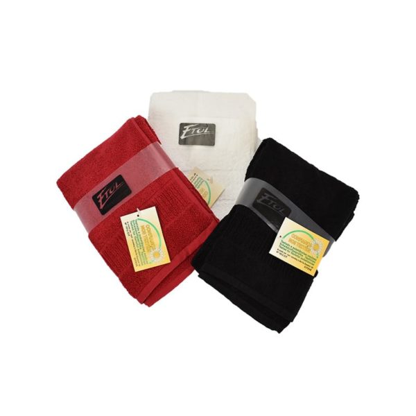 etol - handdukar - röd - svart - vit - badrum - inredning