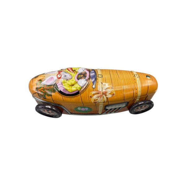 plåtburk i form av en morotsbil - förvaring för godis - dekoration - påskpynt