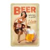 Plåtskylt - bromma kortförlag - beer - öl - rolig - inredning - present - bar - plåt