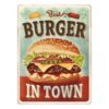 plåtskylt - Best burger in town - plåt - bromma kortförlag - present - mat - servering - matlagning - grill - utekök - grillplats - altan