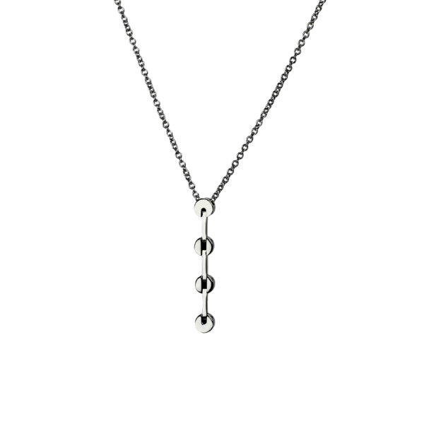 H1101033 - coal smycken - halsband - stål - silver - accessoarer